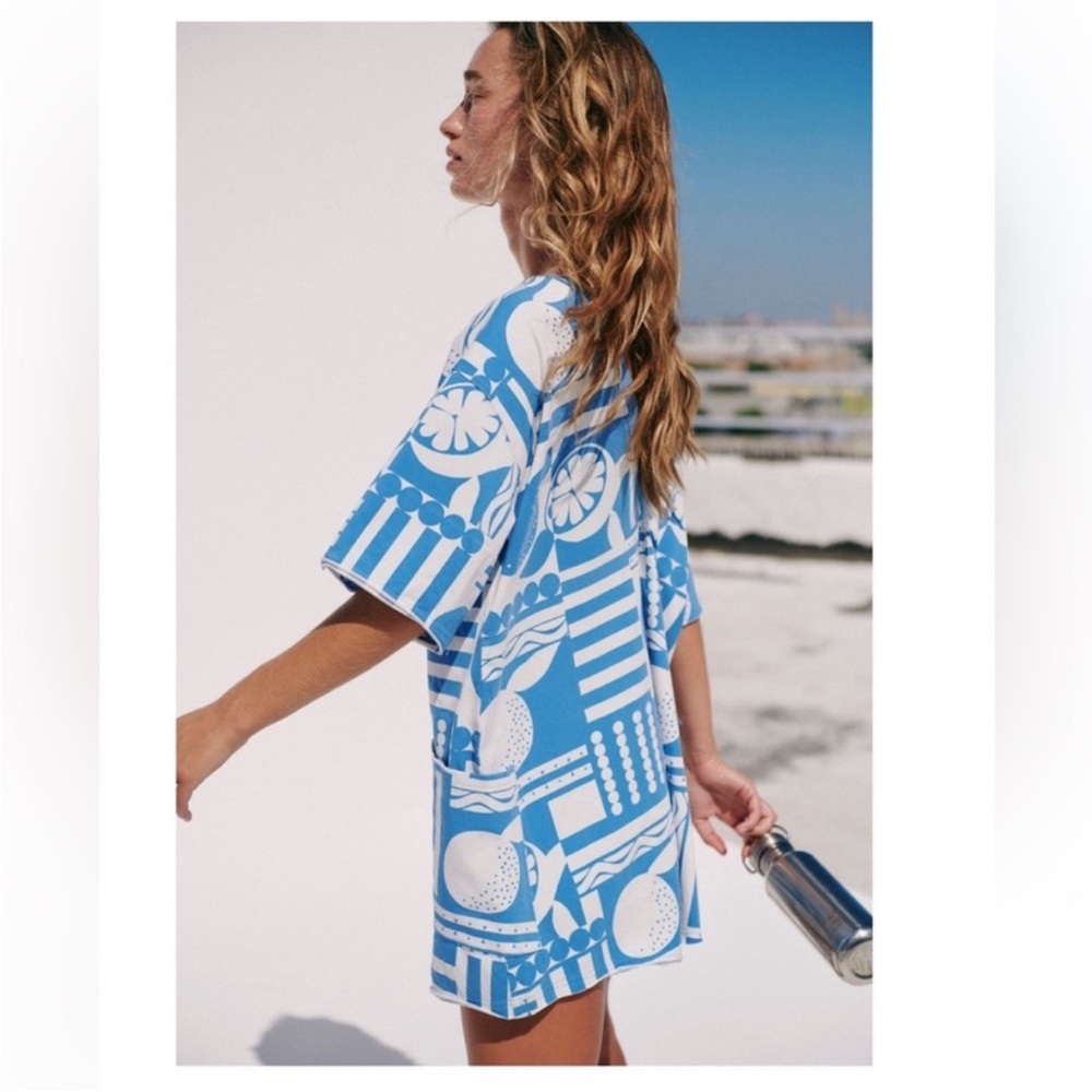 FREE PEOPLE FP Movement Hot Shot Printed Tee Romper NWT - Picture 3 of 5